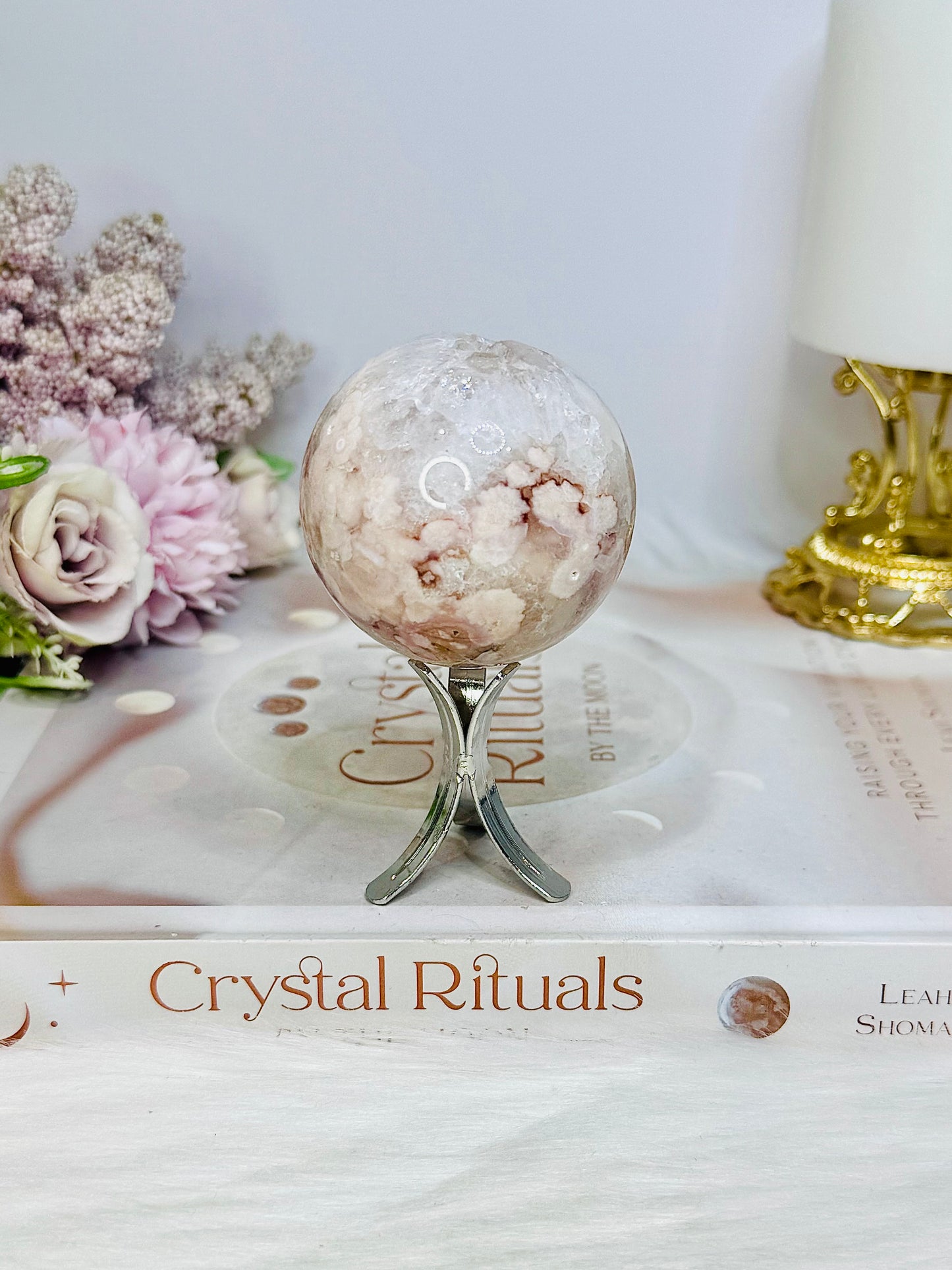 Pink Amethyst Sphere On Stand 182g