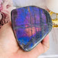 Wow!!! Gorgeous Labradorite Polished Freeform Full of Hot Pink & Purple Flash 372grams