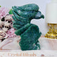 Large Perfectly Carved Moss Agate Eagle 633g 13cm