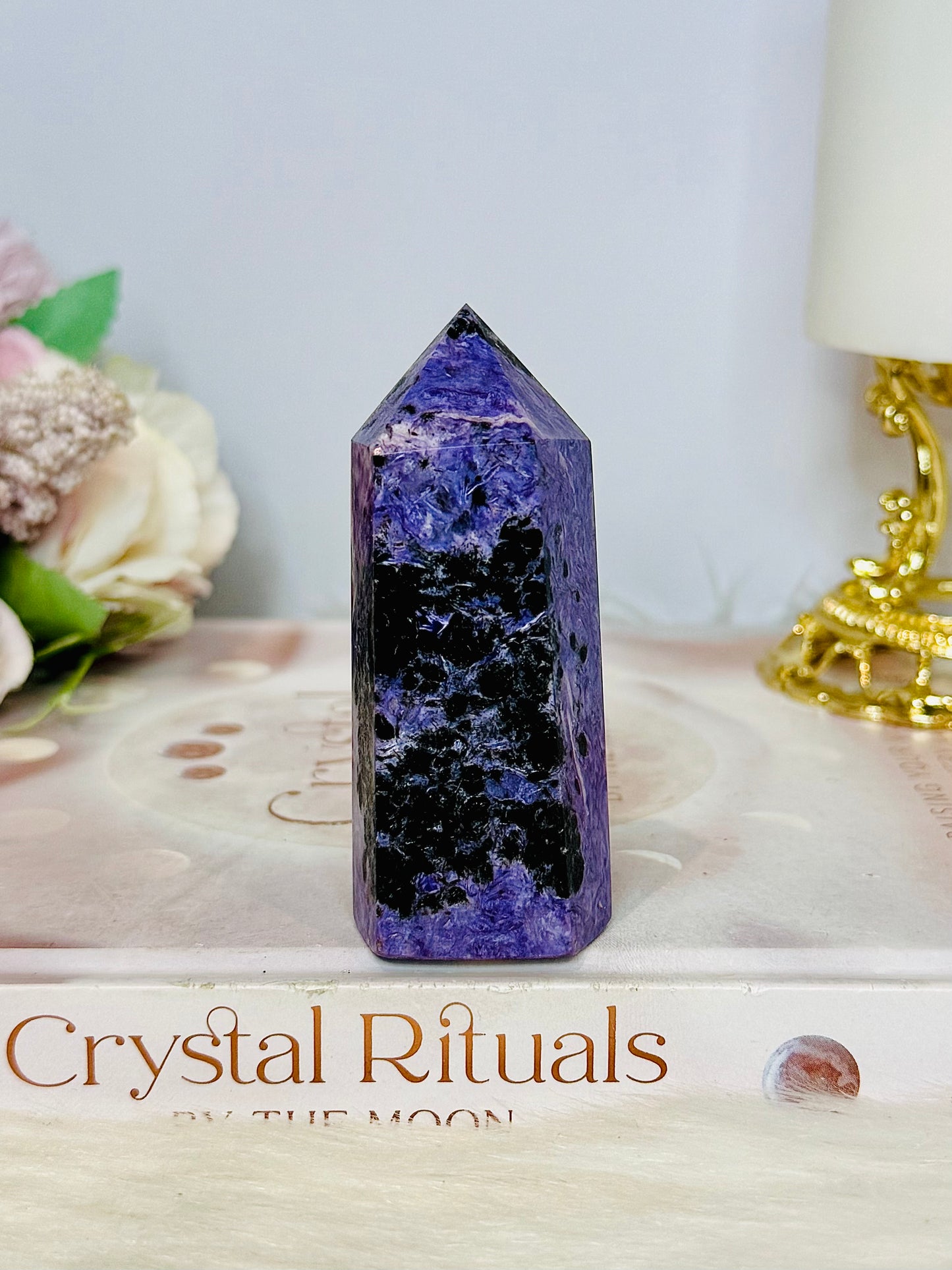 AAA Grade Charoite Tower 8cm