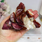 Large Mookaite Jasper Carved Flower on Stand 18cm 428g