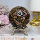 Large Rhodonite Sphere 561g On Stand