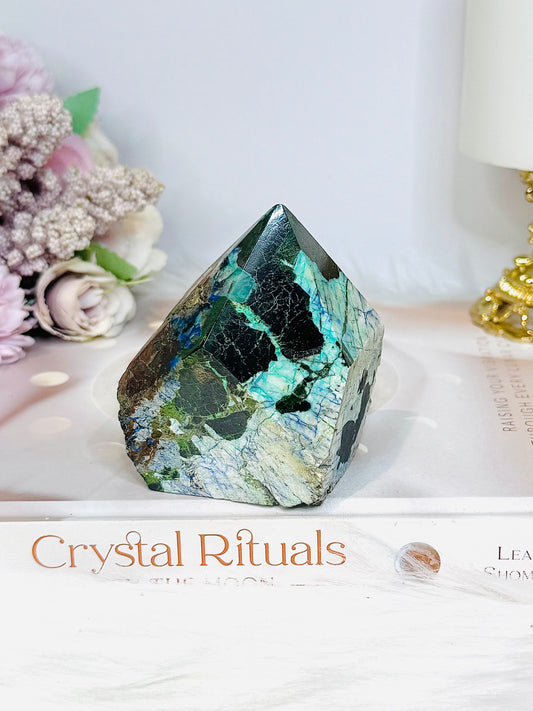 Azurite with Malachite Polished Point 427g