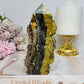 Fluorite X Pyrite Druzy Tower 14cm 470g