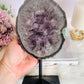 Classy & Fabulous Large 20.5cm 1.13KG Amethyst Agate Slab On Stand From Brazil