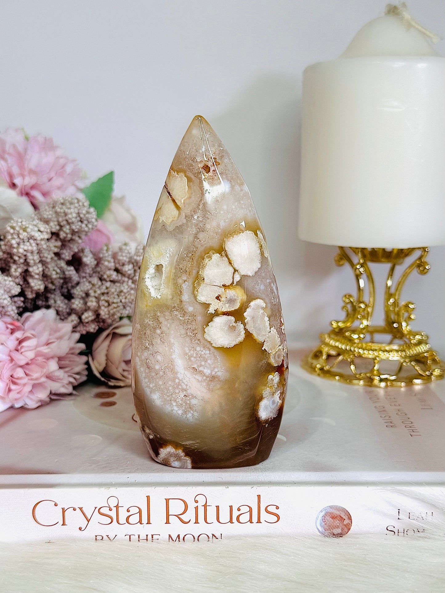 Druzy Flower Agate Freeform | Flame 11.5cm