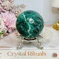 Natural Emerald with Pyrite Sphere on Stand 253g
