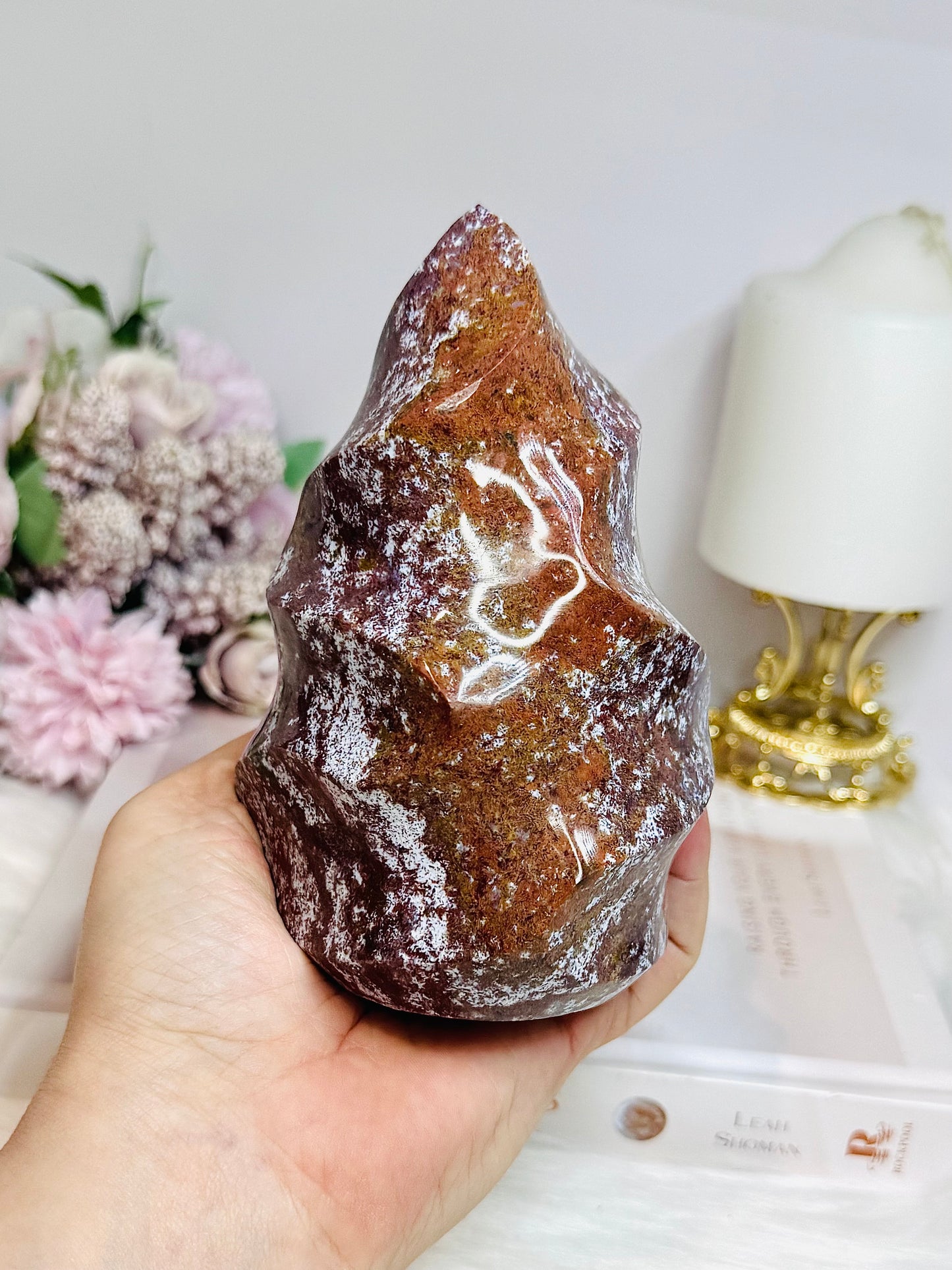 Large Ocean Jasper Flame 13cm 762g