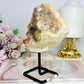 Large Natural Pink Lithium Cluster on Stand 15cm 482g