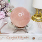 Large Rose Quartz Sphere on Stand 481g