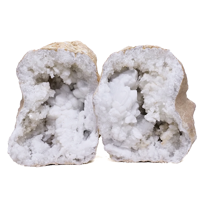 Huge Natural Calcite Moroccan Geode Pair 5.9KG