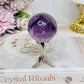 High Grade Amethyst Phantom Sphere on Stand 90g