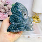 Moss Agate Carved Druzy Fairy 10cm