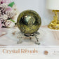 Large Druzy Pyrite Sphere on Stand 426g