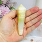 Banded Green Calcite Wand | Tower 9.5cm