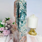 Huge Pink Amethyst Druzy Chunky Tower with Green Jasper Inclusions 27cm 1.7KG
