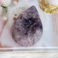 Fabulous Large 618gram Druzy Amethyst Chunky Carved Tear Drop | Flame From Brazil