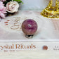 Small Lavender Rose Quartz Sphere On Stand