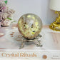 Plum Blossom Jasper Sphere on Stand 269g