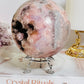 The Pink Amethyst QUEEN ~ Divine Large 10.5cm 1.2KG Druzy Pink Amethyst Sphere on Stand with Stunning Crystallisation