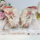 Pink Agate Wings on Stands 12cm