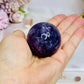 High Grade Fluorite Sphere with Rainbows 145g