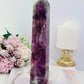 Fabulous Tall 23.5cm 968gram Purple Fluorite Tower with Rainbows