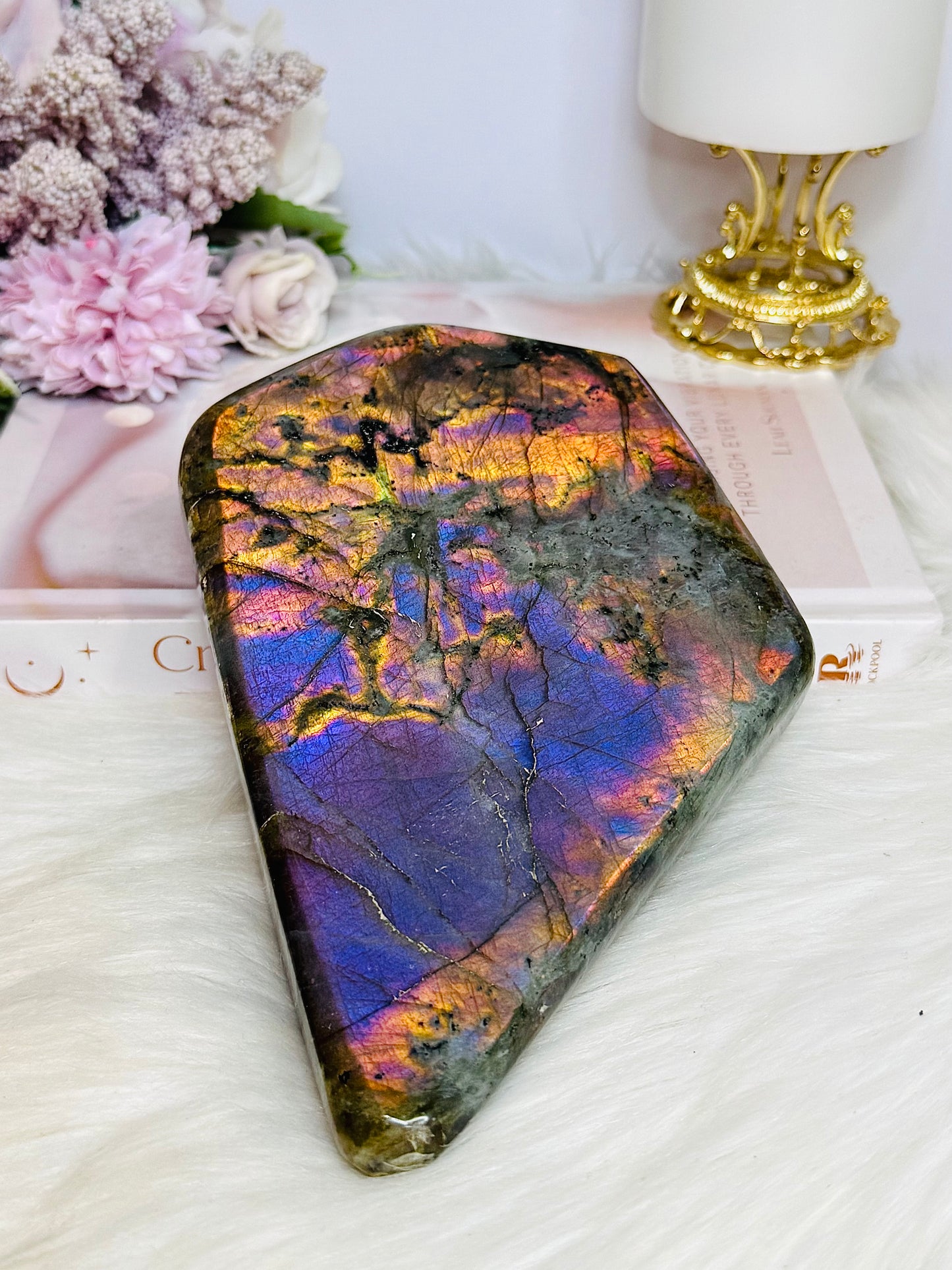 Exquisite Polished Labradorite Freeform 17cm 1.19KG