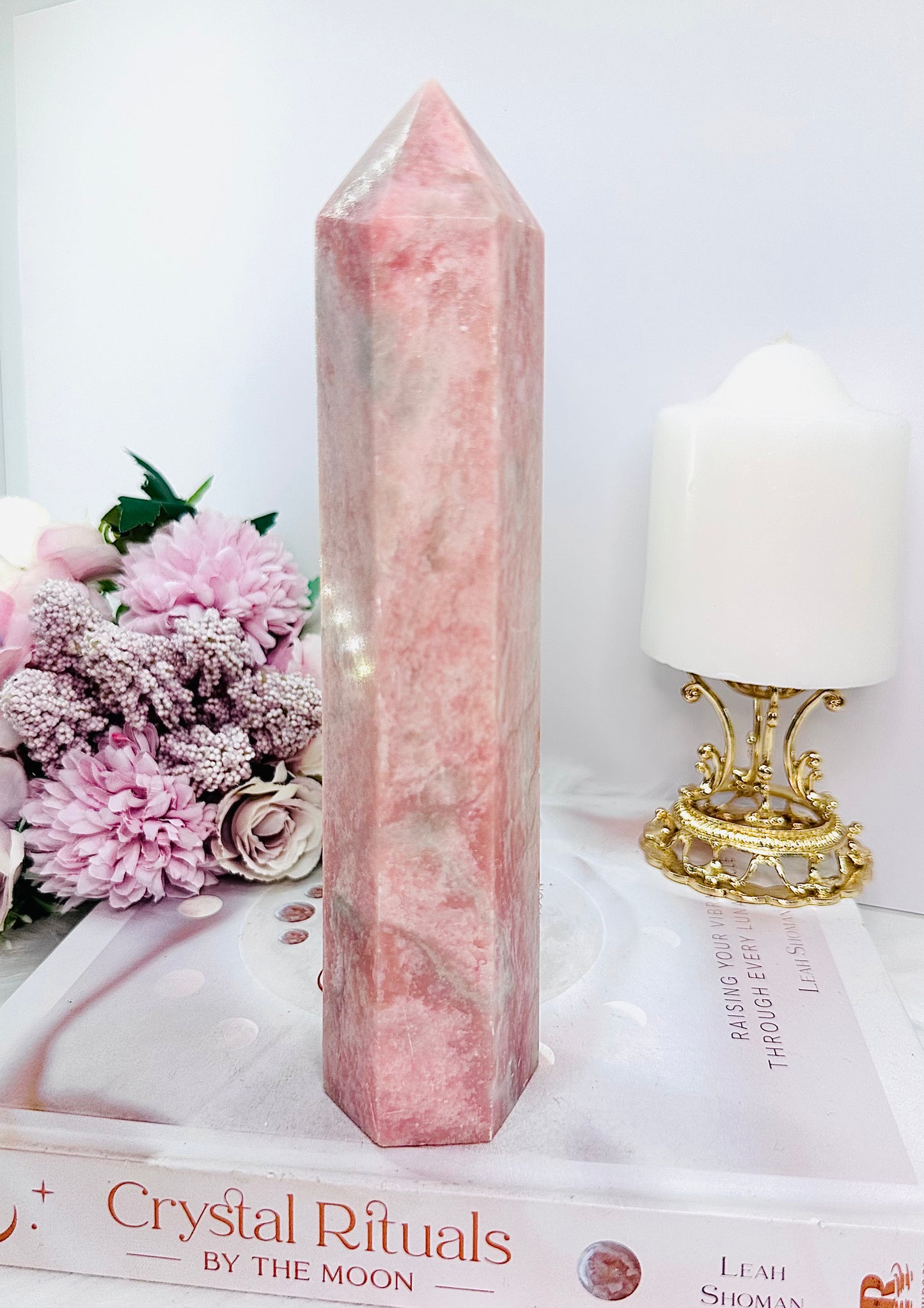 Heals The Body & Mind ~ Classy & Fabulous Large Chunky Pink Opal Tower 21cm Tall