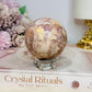 Pink Amethyst Sphere on Stand 301g