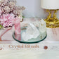 Gift Set ~ Mirror Tray 10cm Rose Quartz & Clear Quartz Towers