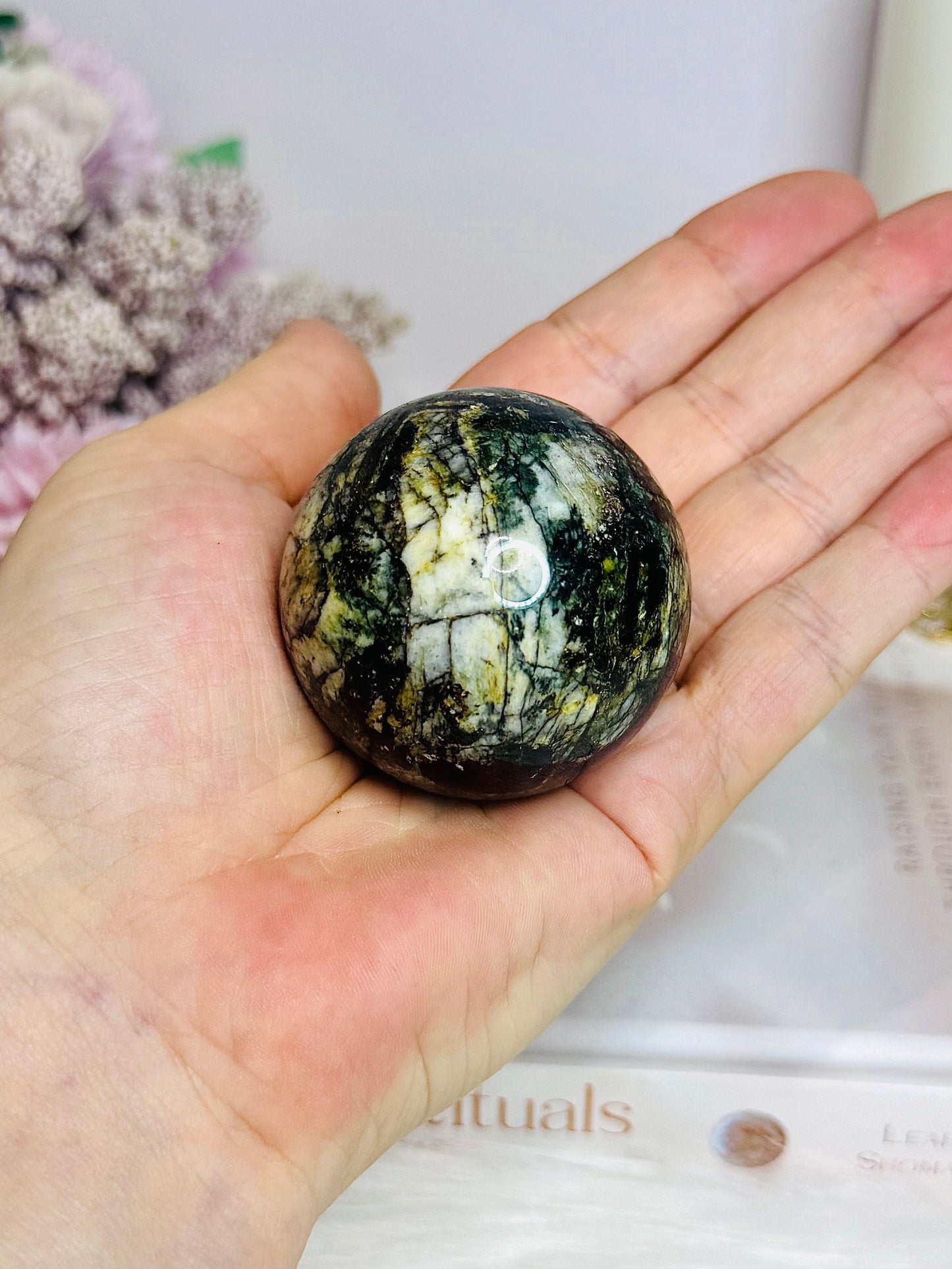 Rare Natural Purpurite Sphere On Stand 168g