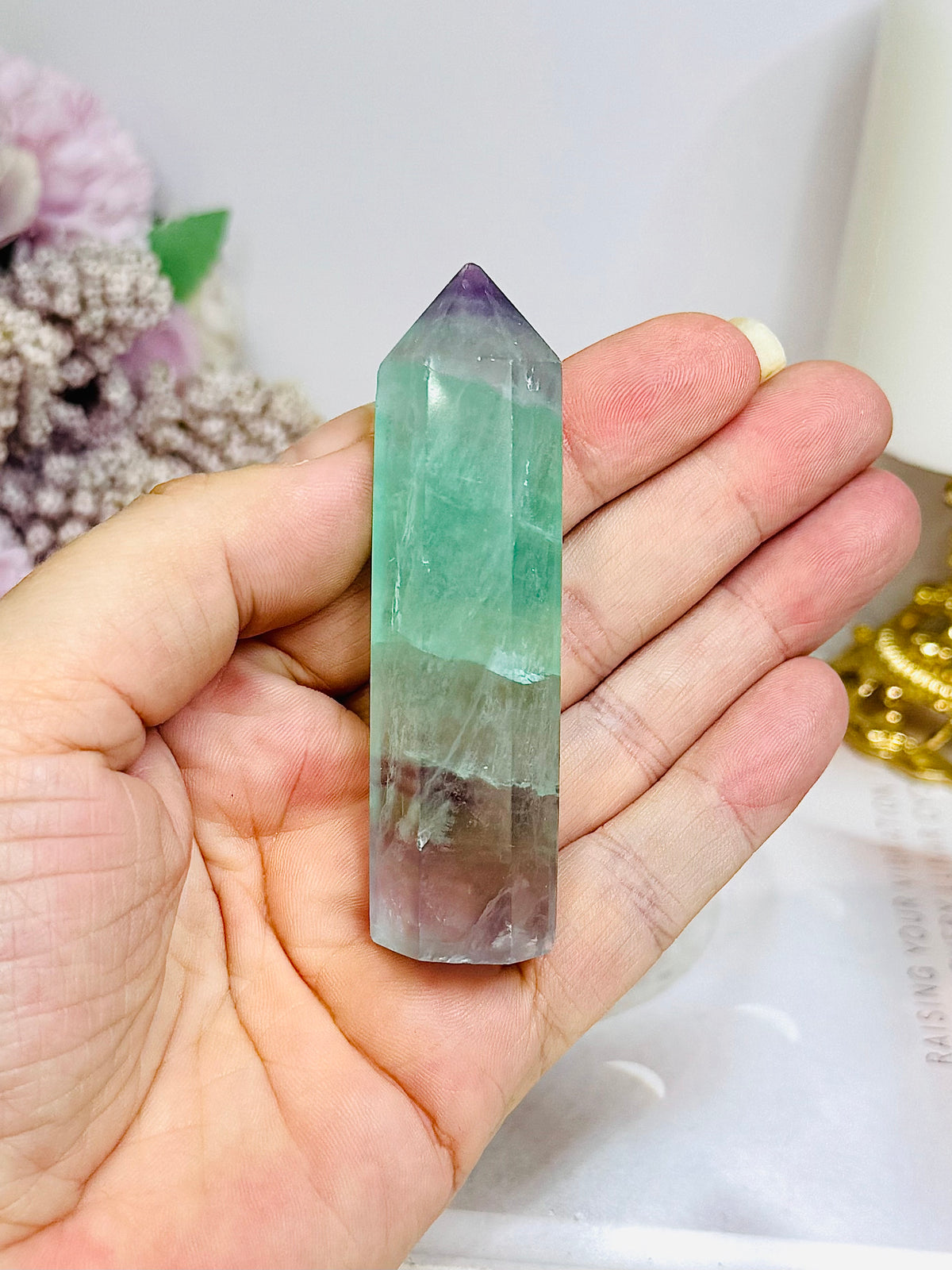 High Grade Fluorite Tower 8cm