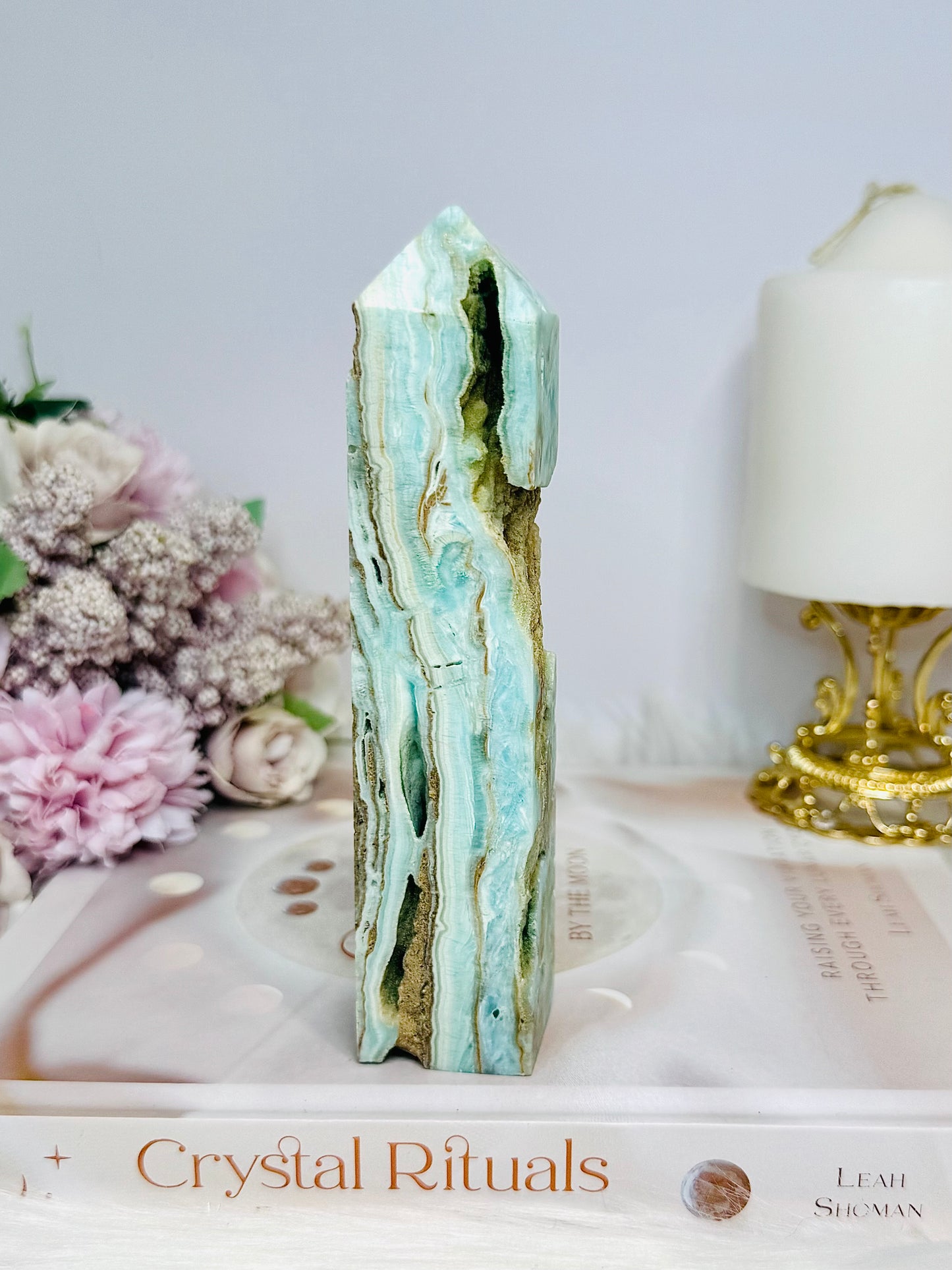 Large Druzy Hemimorphite Tower 14cm