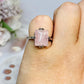Sterling Silver Rose Quartz Ring Size 6