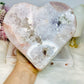 Huge High Grade Pink Amethyst Druzy Heart 16cm 1.57KG