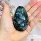 Moss Agate Druzy Egg On Stand 7cm