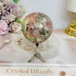 Peach Blossom Tourmaline Sphere On Stand 196g
