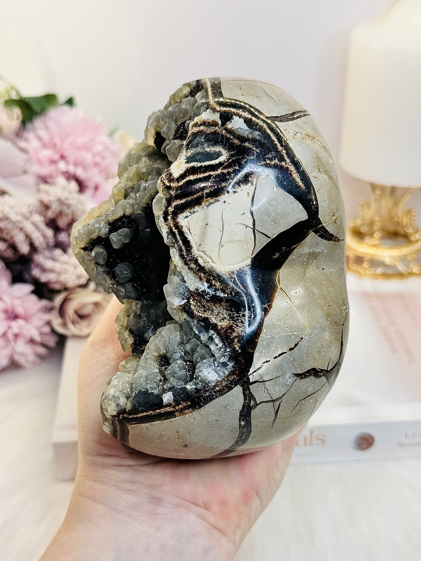 ⚜️ SALE ⚜️ WOW!!!!! Huge 1.25KG Septarian Dragon Stone Heart 13.5cm Absolutely Incredible