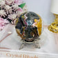 Large Mexican Crazy Lace Agate Druzy Sphere on Stand 449g