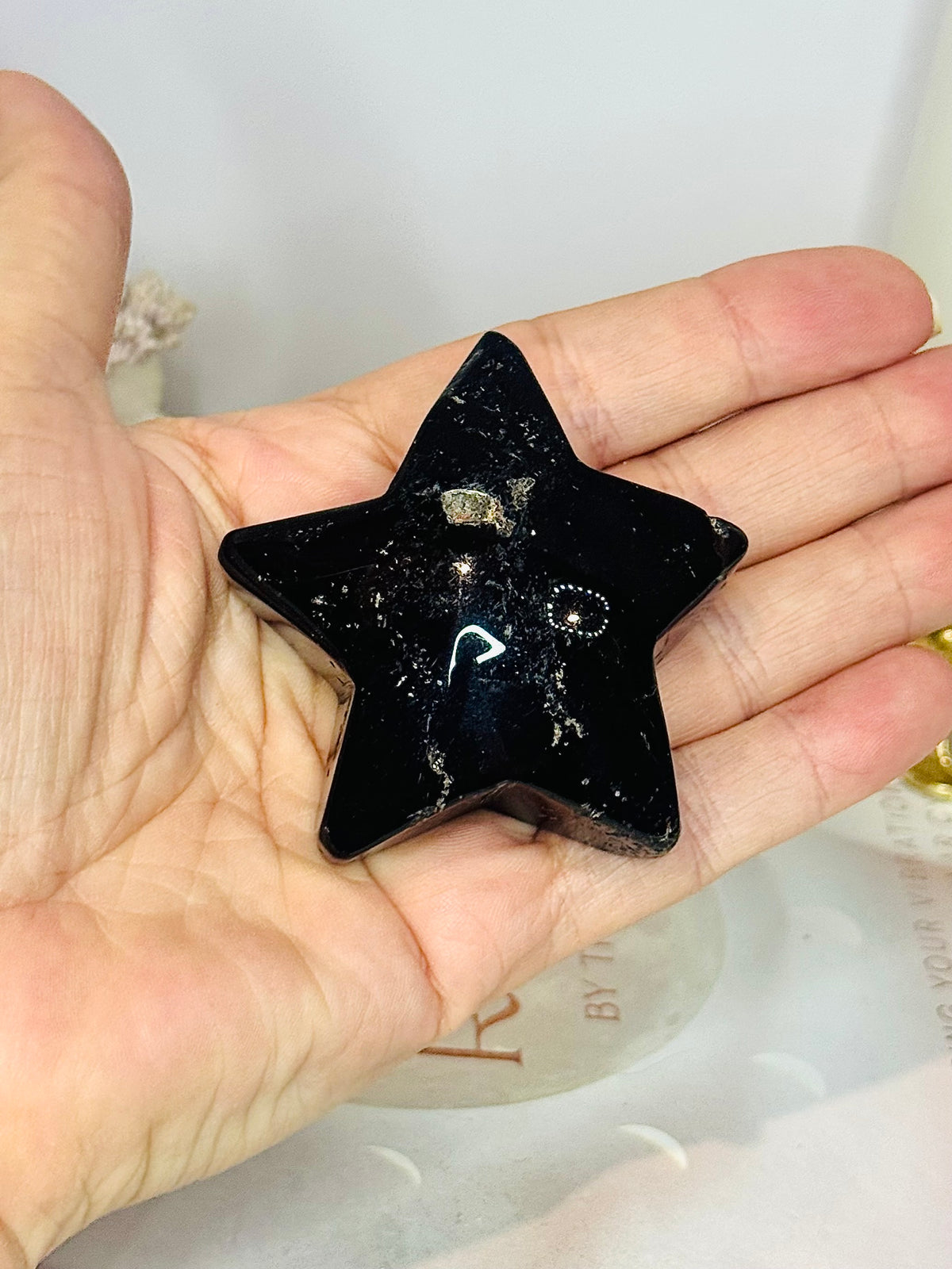 Chunky Black Agate Star