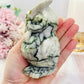 Large 627gram 12cm Natural Jade Carved Owl