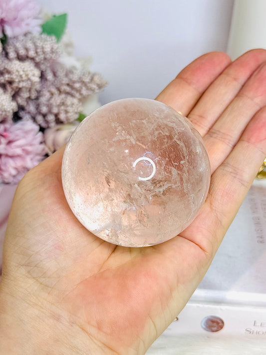 Large Clear Quartz Sphere on Stand 308g