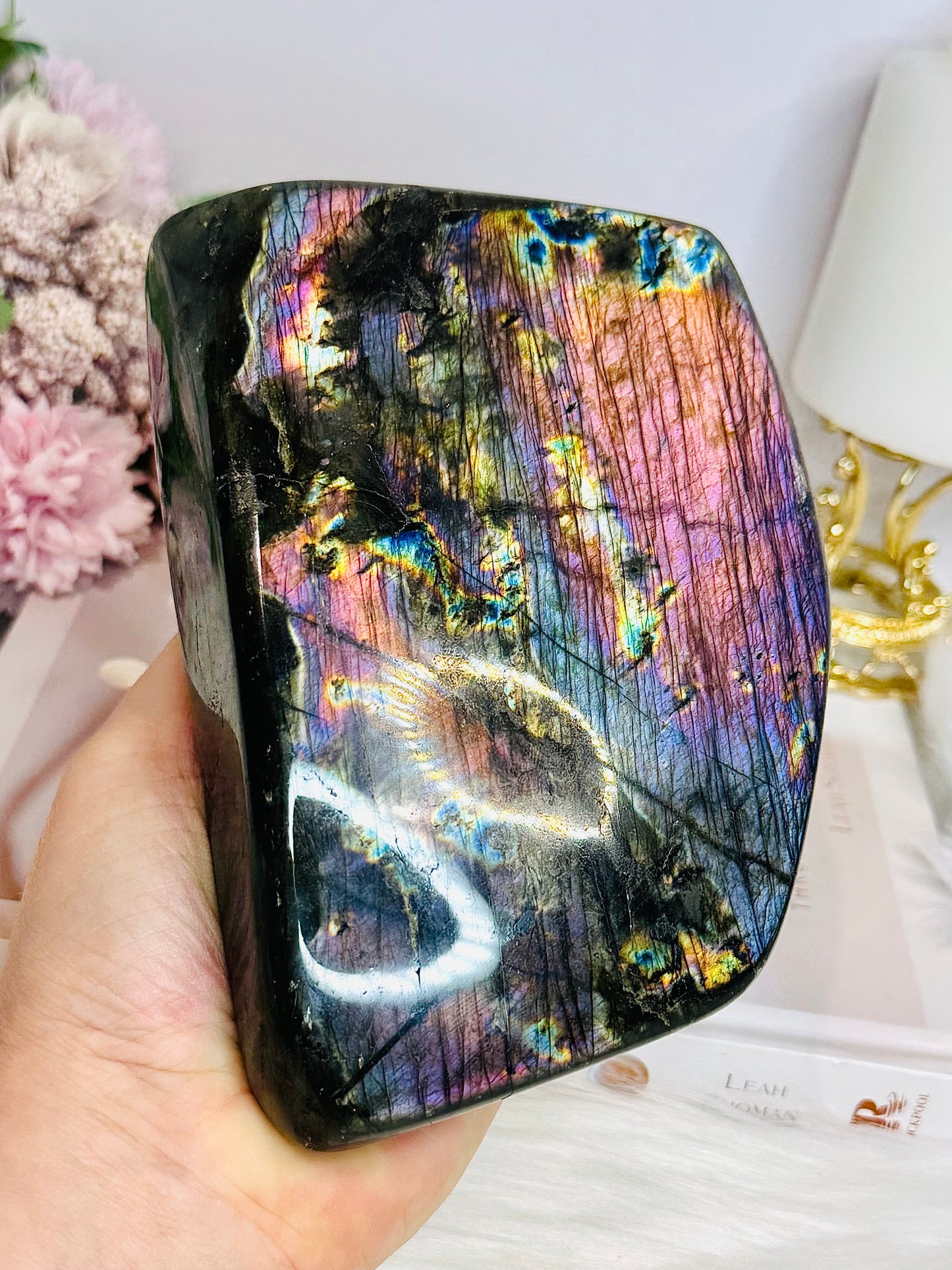 Huge High Grade Spectrolite (Labradorite) Freeform Exclusively From Finland 15cm 1.38KG