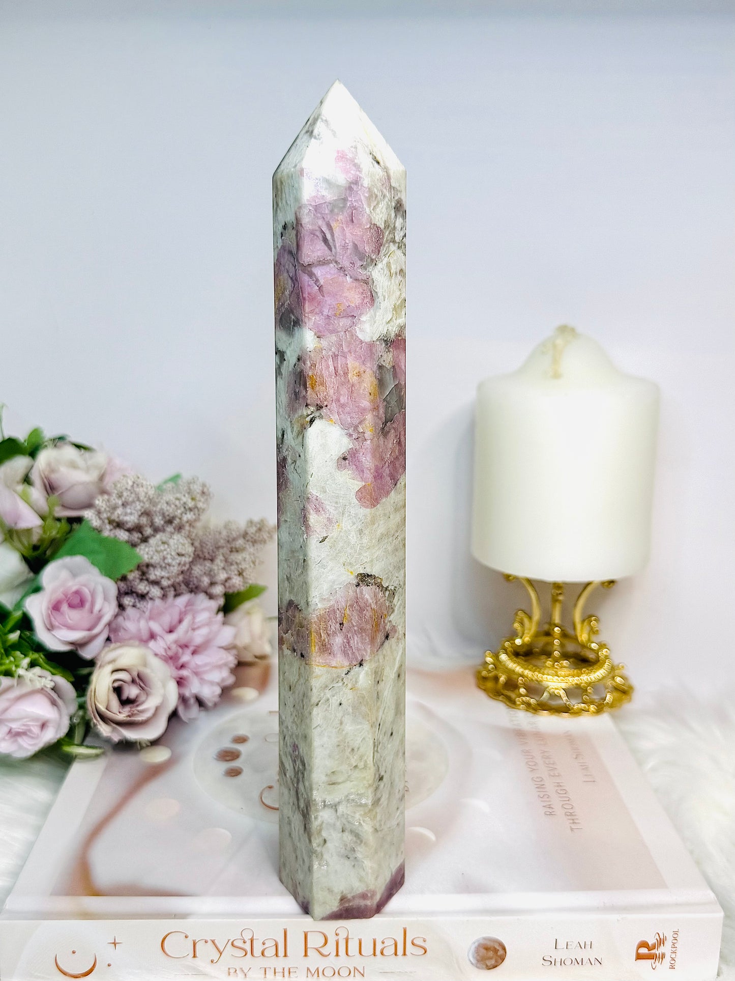 Large Pink Tourmaline Tower 23cm