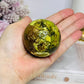 Natural Green Opal Sphere on Stand 220g