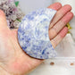 Purple Jade Carved Moon 9cm