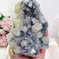 Natural Gorgeous Large Calcite Cluster 20cm On Timber Stand (UV Reactive) 1.86KG