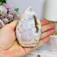 Druzy Pink Amethyst X Flower Agate Freeform | Flame 10cm 303g