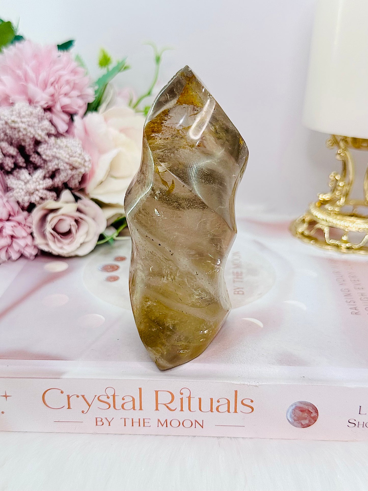 Supports Anxiety & Depression ~ Absolutely Incredible 351gram Smokey Quartz Flame From Brazil